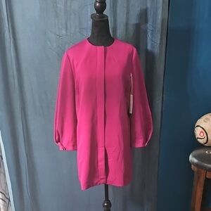 Chicos - Topper - Faille - 3/4 Sleeve - Magenta Orchid - Large (Chicos 2) - NWT
